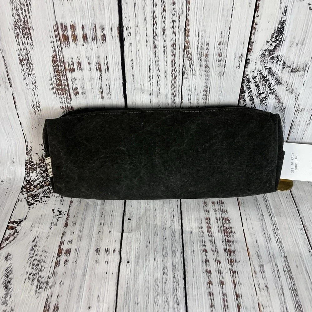 R. Riveter Black Canvas Mini Dopp Kit Distressed Canvas Military Handmade In USA